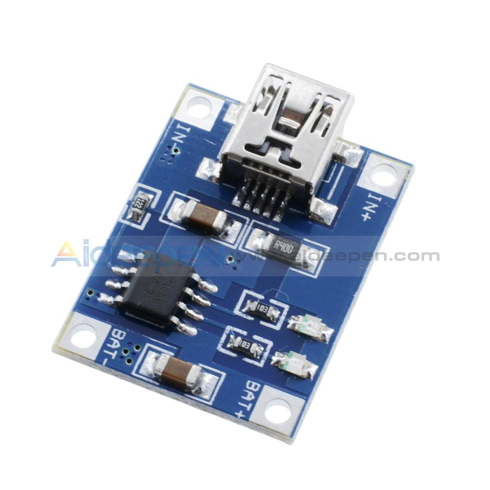 TP4056 5V Mini USB 1A Lithium Battery Charging Board Charger Module ...