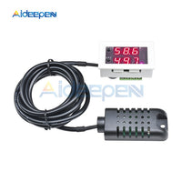 W2062C DC 12V 24V AC 110V 220V 10A Intelligent High Precision Digital Humidity Sensor Controller Red Blue Display Control Switch
