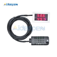 W2062C DC 12V 24V AC 110V 220V 10A Intelligent High Precision Digital Humidity Sensor Controller Red Blue Display Control Switch