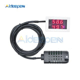 W2062C DC 12V 24V AC 110V 220V 10A Intelligent High Precision Digital Humidity Sensor Controller Red Blue Display Control Switch