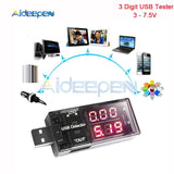 3/4 Digit USB Charger Doctor Digital Charging Battery Voltmeter Ammeter Ampermeter Current Meter USB Detector Smart Function