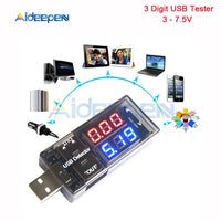 3/4 Digit USB Charger Doctor Digital Charging Battery Voltmeter Ammeter Ampermeter Current Meter USB Detector Smart Function