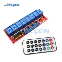 DC 5V 12V 8 Channel Relay Module Infrared IR Remote Switch 8 CH Driving Board Remote Controller MOS Switch Receiver Board