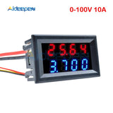 Digital Voltmeter Ammeter DC 100V 200V 10A Panel Car Amp Volt Motorcycle Voltage Indicator Current Meter Tester Dual LED Display