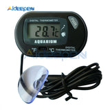 Digital LCD Screen Sensor Aquarium Thermometer Wired Aquarium Fish Tank Temp Meter Electronic Temperature Measurement Black
