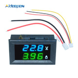 0.28" Mini Digital Voltmeter Ammeter DC 100V 10A Panel Amp Volt Voltage Current Meter Tester Blue Red Dual LED Display 3 Bit