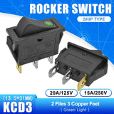 5PCS KCD3 Rocker Switch 15A/16A/20A 125V/250V ON OFF ON OFF ON 2 Position 3 Position 2Pin 3Pin Electrical Equipment Power Switch