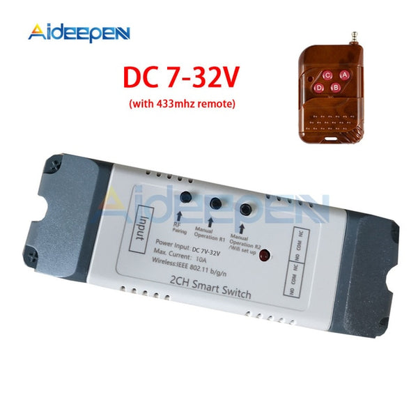 Smart Wifi Relay Switch 2 Channel Relay Smart Home Wifi Module DC 5V 12V 24V 32V 110V 220V Wireless Switch Timer Remote Control on AliExpress