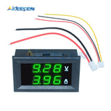 0.28" Mini Digital Voltmeter Ammeter DC 100V 10A Panel Amp Volt Voltage Current Meter Tester Blue Red Dual LED Display 3 Bit