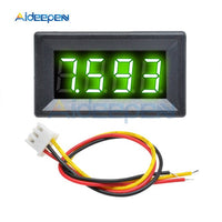 4 Bit 3 Wire 0.36" LED Digital Voltmeter Voltage Meter Gauge Car Motorcycle Volt Tester Detector DC0 100V Capacity Monitor Green