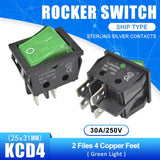 KCD4 High Current Rocker Switch Power Switch 2 position ON OFF 4 Pins 6 Pins Electrical Equipment With Light Switch 30A 250V on AliExpress