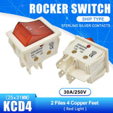 KCD4 High Current Rocker Switch Power Switch 2 position ON OFF 4 Pins 6 Pins Electrical Equipment With Light Switch 30A 250V on AliExpress