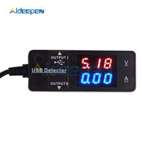 New Portable Pocket Voltage Current Meter Charger LED Digital Dual USB Charger Doctor Tester Power Detector HR Voltmeter Ammeter