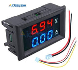 0.28" Mini Digital Voltmeter Ammeter DC 100V 10A Panel Amp Volt Voltage Current Meter Tester Blue Red Dual LED Display 3 Bit