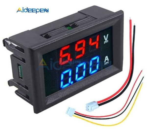 0.28 Mini Digital Voltmeter Ammeter DC 100V 10A Panel Amp Volt Voltag –  Aideepen