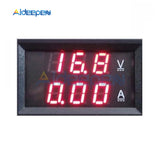 0.28'' Digital Voltmeter Ammeter DC 100V 10A Voltmeter Current Meter Tester Blue+Red LED Amp Dual LED Display Black White Case
