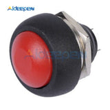 5Pcs 12mm PBS 33B Waterproof Momentary ON OFF Push Button Switch Mini Round Switch 1A 250V