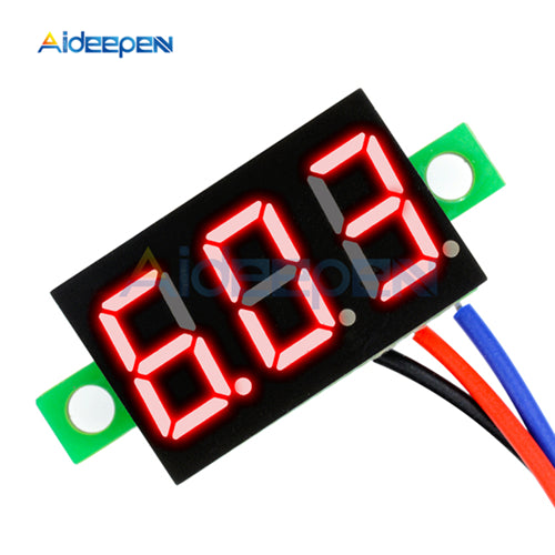0.36 Inch DC 0 30V Mini Digital Voltmeter Voltage Tester Meter LED Screen Electronic Parts Accessories Red/Green/Blue Display