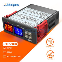 STC 3008 STC 3018 STC 3028 Dual Digital Temperature Humidity Controller Thermostat 10A With NTC Sensor Probe Thermoregulator