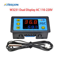 W3231 AC 110V 220V DC12V 24V Digital Thermostat Temperature Controller Regulator Meter Tester Single/Dual Display Replace W3230