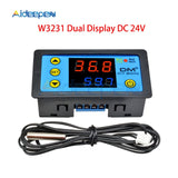 W3231 AC 110V 220V DC12V 24V Digital Thermostat Temperature Controller Regulator Meter Tester Single/Dual Display Replace W3230