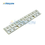 WS2812 WS2812B WS 2811 5050 RGB LED Lamp Panel Module 5V 8 Channel 8 Bit Rainbow LED Precise for Arduino Black/White Board