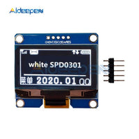 IPS 1.54 inch 5PIN PM OLED LCD Display Module Board SSD1309 Drive IC 128*64 I2C IIC Interface with Adapter White/Blue/Yellow