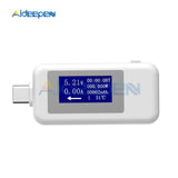 Type C USB Tester DC Digital Voltmeter Amperimetro Voltagecurrent Meter Ammeter Detector Power Bank Charger Indicator