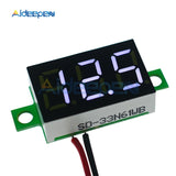 0.36 Inch 0.36'' DC 4.7 32V 3 Digit Display Voltmeter Mini LED Digital Panel Volt Voltage Meter Instrument Red/Blue/Gree/White