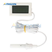 Mini LCD Digital Thermometer Hygrometer Indoor Convenient Temperature Sensor Humidity Meter Gauge Instruments Cable Black/White