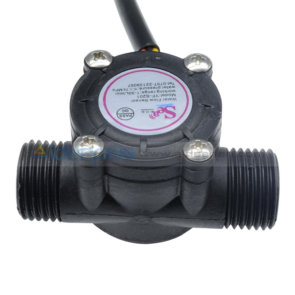 Water Flow Sensor Flowmeter Hall Module Water Control 1-30L/min – Aideepen