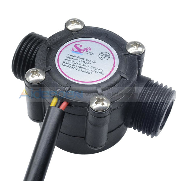 Water Flow Sensor Flowmeter Hall Module Control 1-30L/min Top Basic Tools