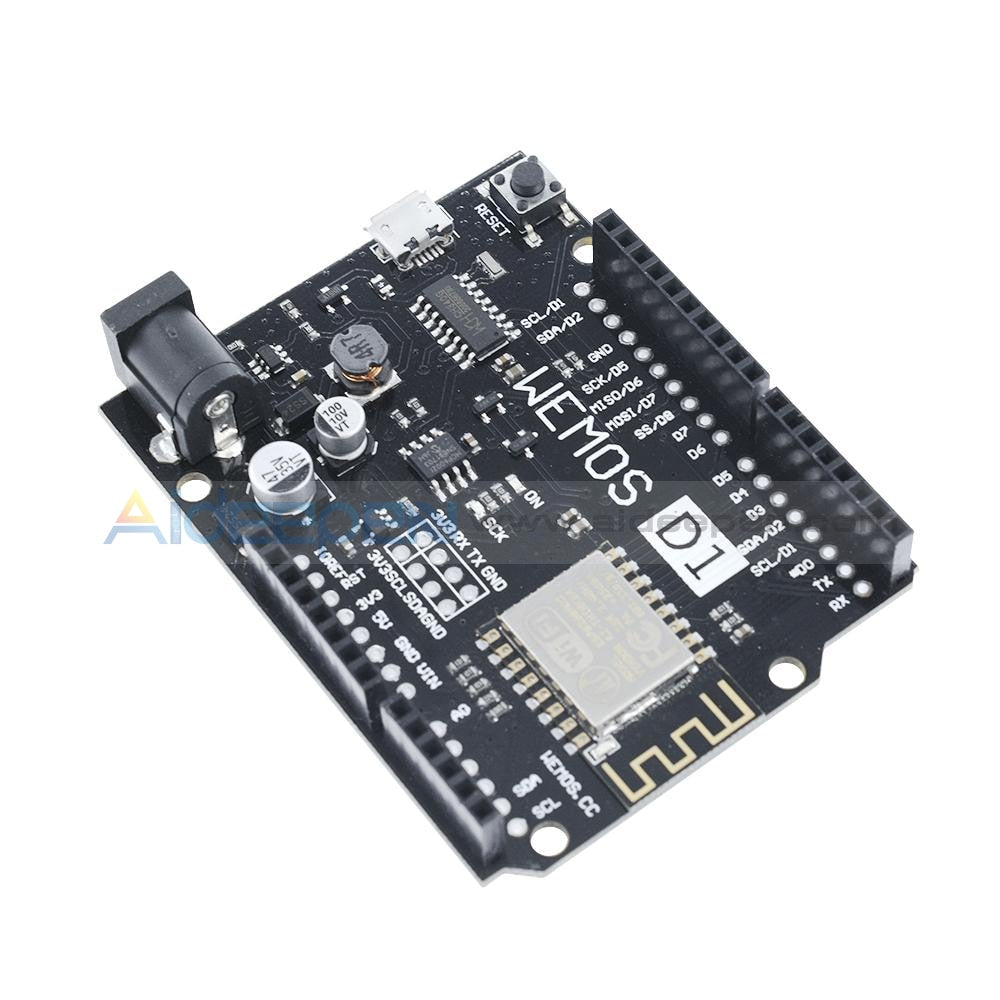 thumbnail image 2 of WeMos D1 R2 WiFi Uno Board – ESP8266 Based, Compatible With Arduino IDE, Nodemcu, 3.3V USB 2 of 3