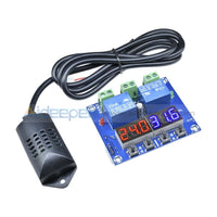 Xh-M452 Dc 12V Dual Digital Led Temperature & Humidity Control Thermostat +Probe Controller